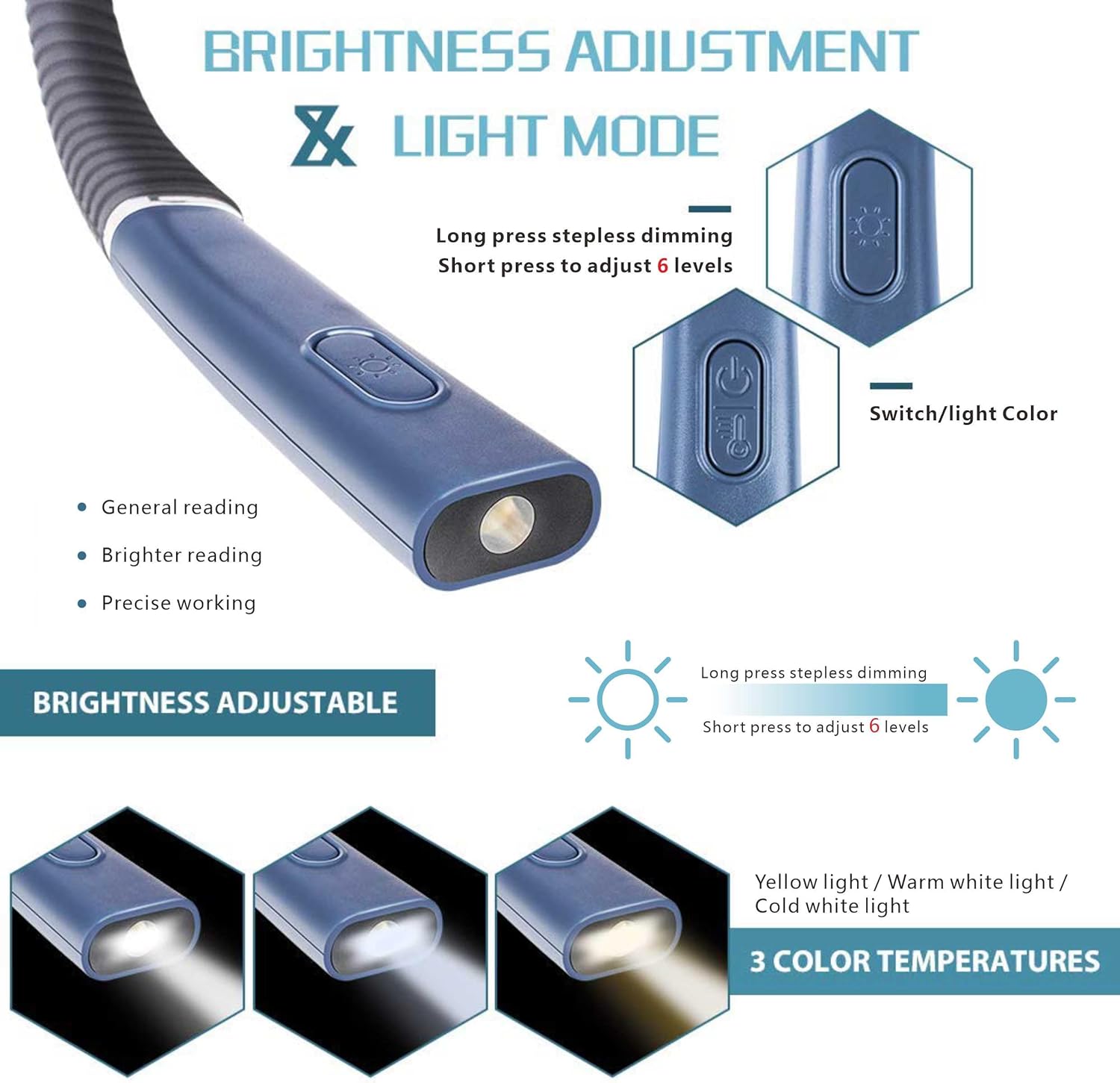 💡Smart Book Light Beast🔥 3-Color Mood Magic✨ 80Hr Bendable Neck⚡ Camping/Bed/Repair Master🌙 Perfect Gift for Book Lovers | TikTok's #1 Reading Hack (Blue) 💡Smart Book Light Beast🔥 3-Color Mood Magic✨ 80Hr Bendable Neck⚡ Camping/Bed/Repair Master🌙 Perfect Gift for Book Lovers | TikTok's #1 Reading Hack (Blue)